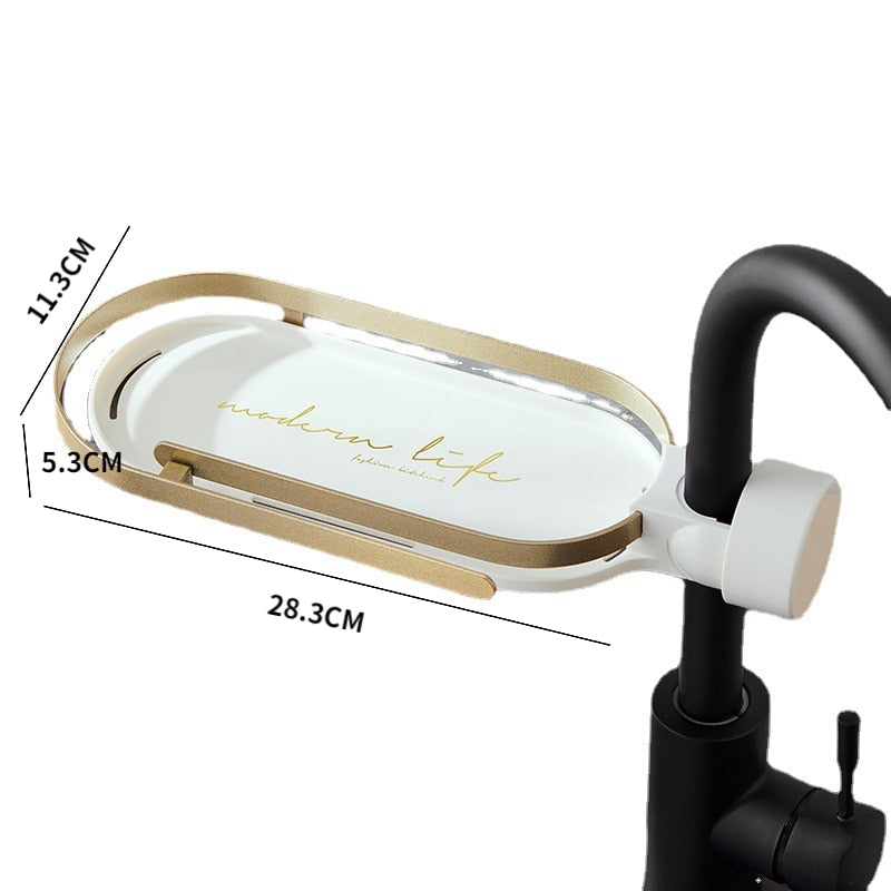 Spülbecken- oder Duschablage ohne Bohren Gold Edition