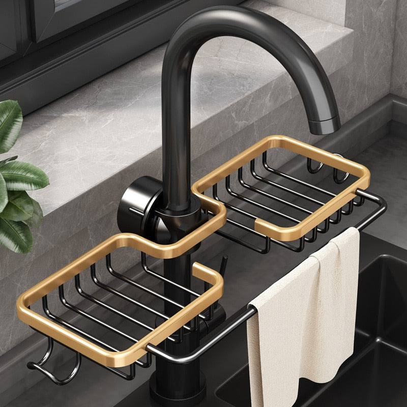 Wasserhahn-Schwammhalter mit Haken