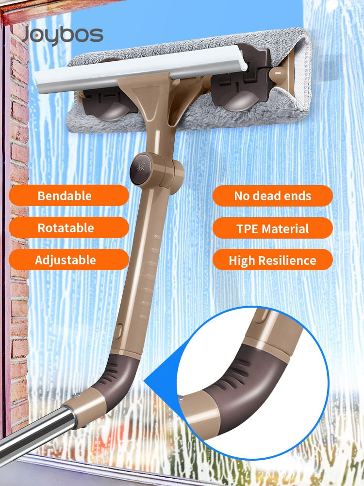 2-in-1 Teleskop Fensterwischer Abzieher