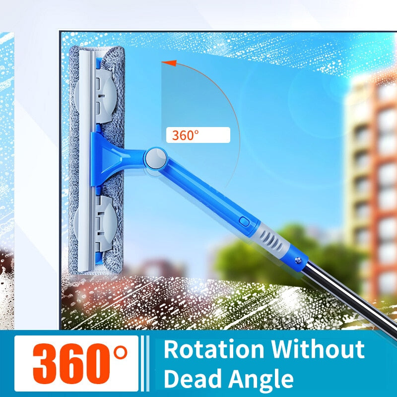 2-in-1 Teleskop Fensterwischer Abzieher