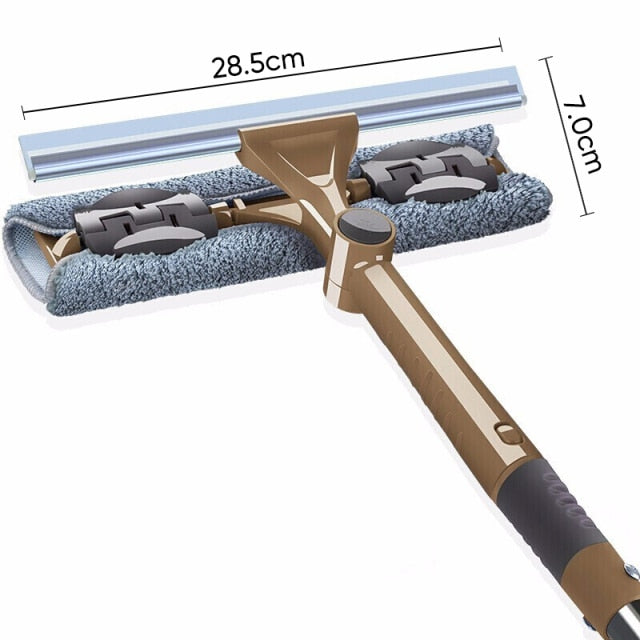 2-in-1 Teleskop Fensterwischer Abzieher