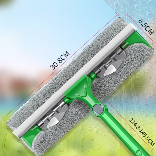2-in-1 Teleskop Fensterwischer Abzieher