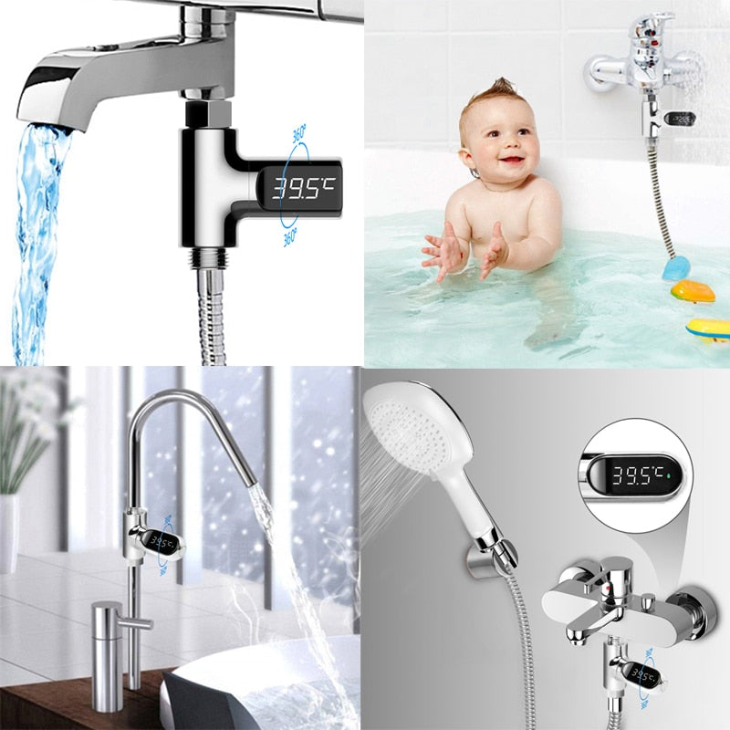 Intelligente LED-Wasserhahn-Temperaturanzeige