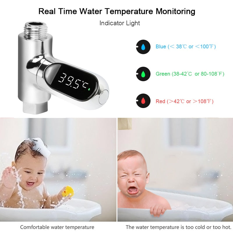 Intelligente LED-Wasserhahn-Temperaturanzeige