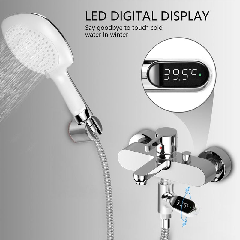 Intelligente LED-Wasserhahn-Temperaturanzeige