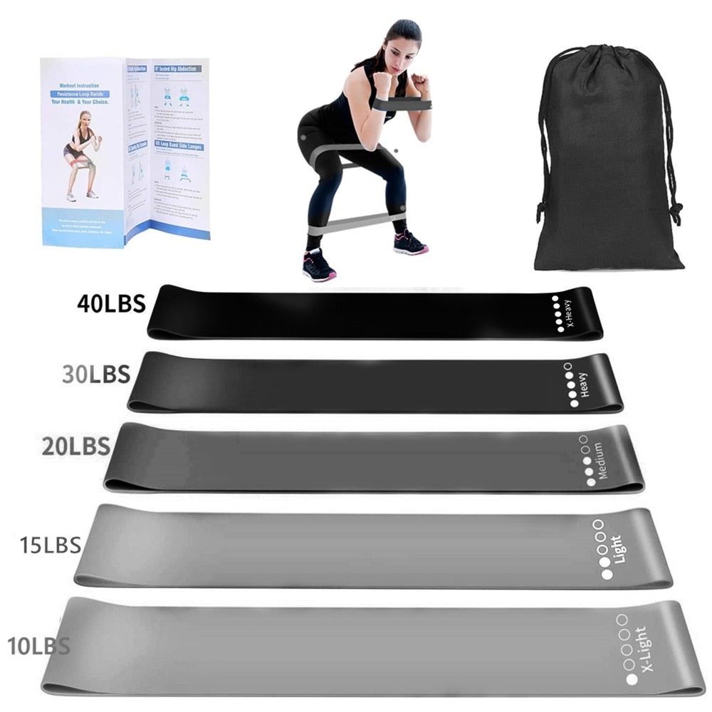 Fitnessbänder Widerstandsbänder 5-er Pack
