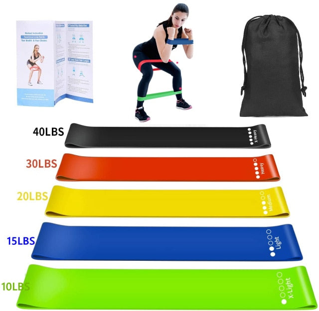 Fitnessbänder Widerstandsbänder 5-er Pack