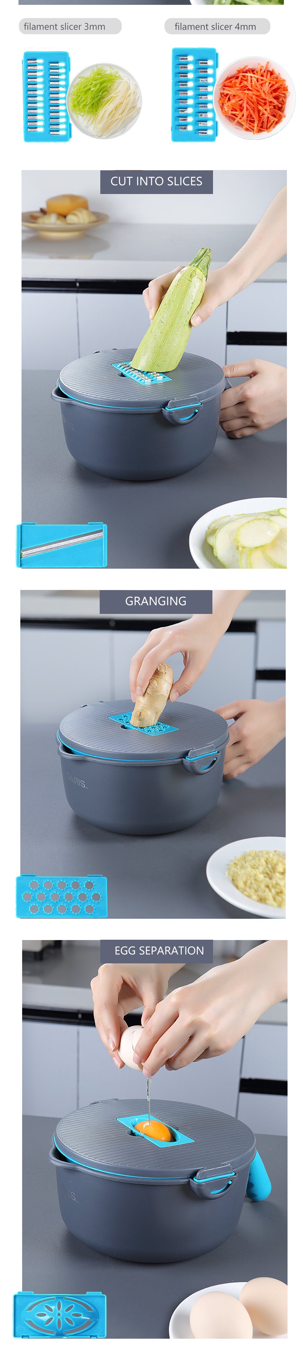 8-in-1 multifunktionaler Gemüseschneider