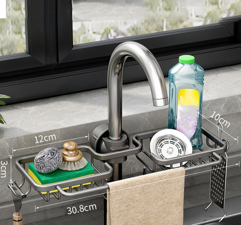 Wasserhahn-Schwammhalter mit Haken