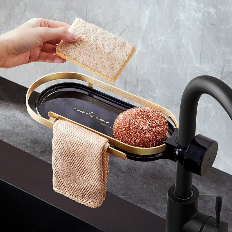 Spülbecken- oder Duschablage ohne Bohren Gold Edition