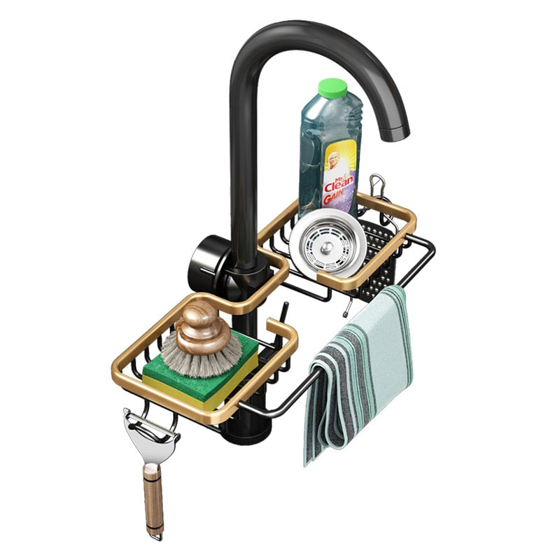 Wasserhahn-Schwammhalter mit Haken
