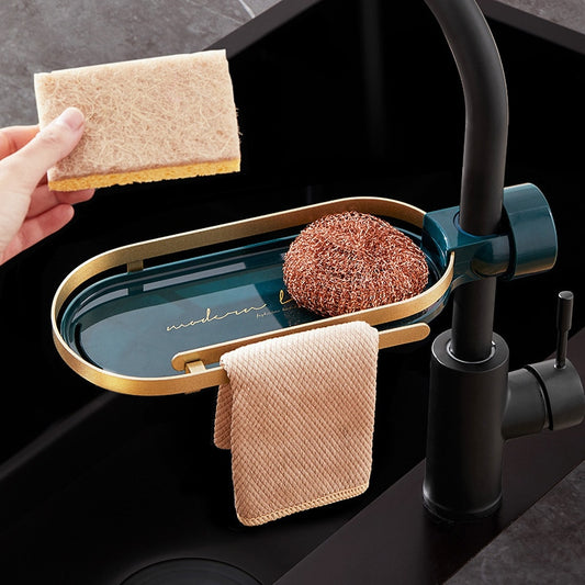 Spülbecken- oder Duschablage ohne Bohren Gold Edition