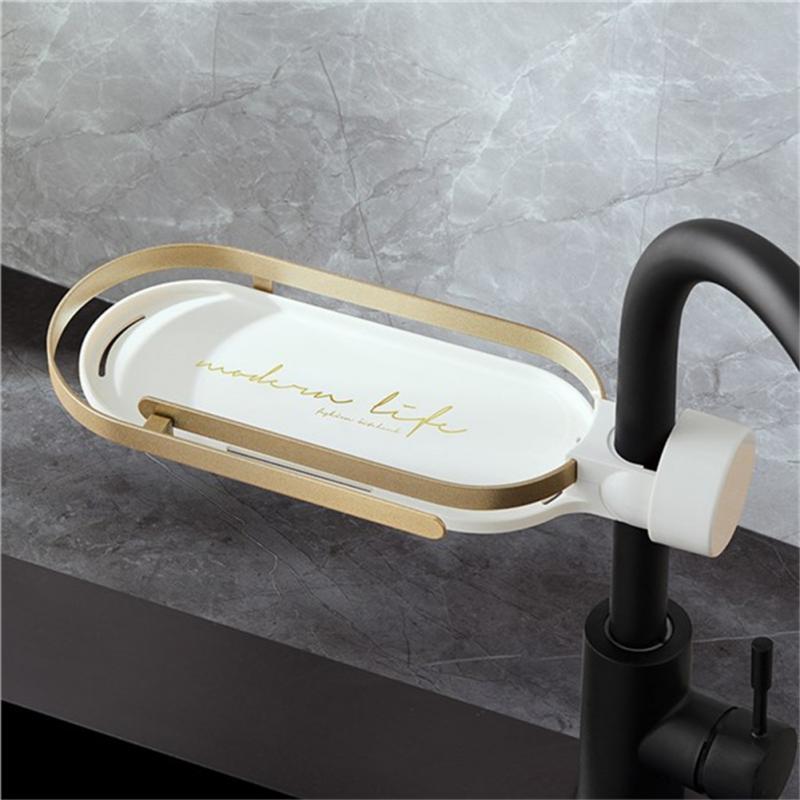 Spülbecken- oder Duschablage ohne Bohren Gold Edition