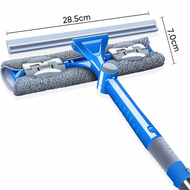 2-in-1 Teleskop Fensterwischer Abzieher
