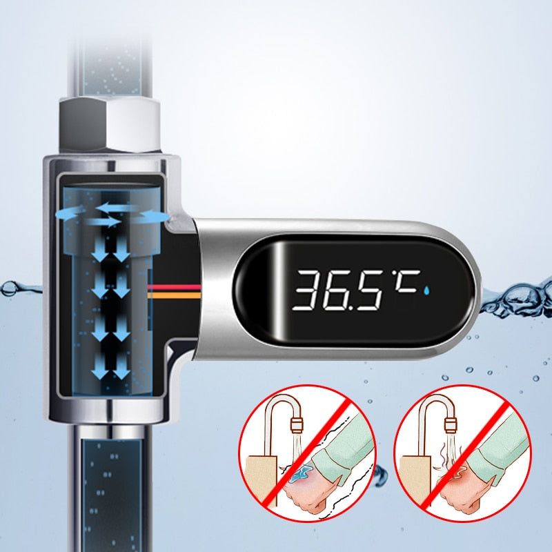 Intelligente LED-Wasserhahn-Temperaturanzeige