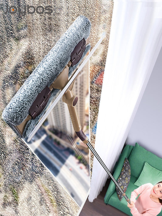 2-in-1 Teleskop Fensterwischer Abzieher